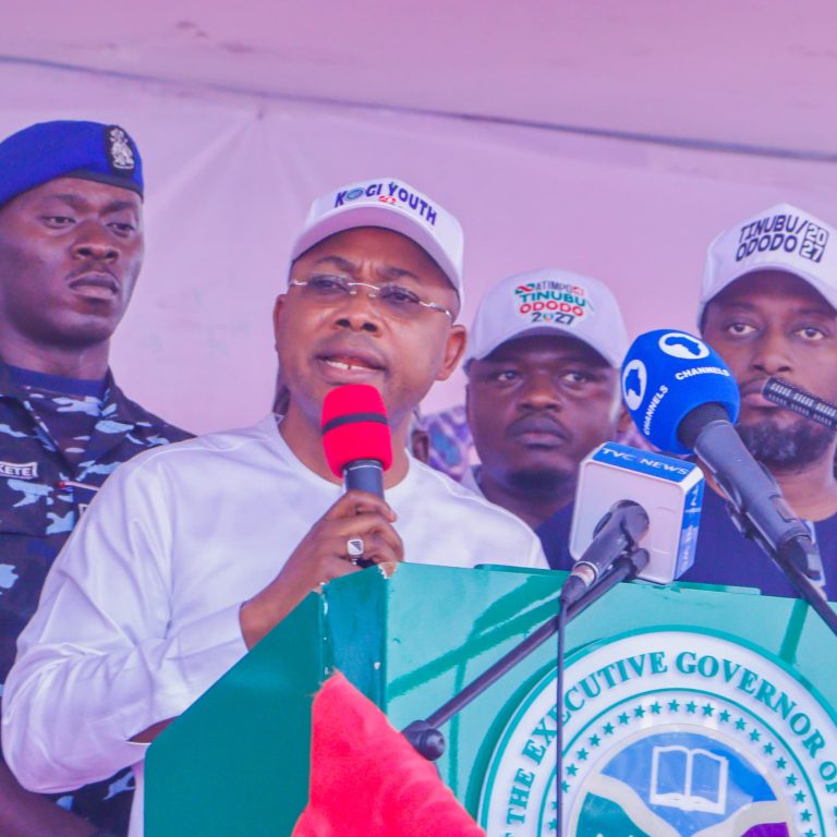 Governor Ahmed Usman Ododo during the youth endorsement rally in Lokoja